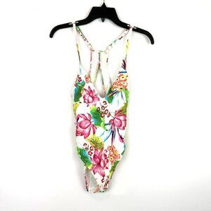 La Blanca Women’s White Floral One Piece Swimsuit Size 6